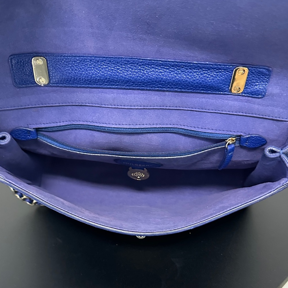 Mulberry Royal Blue Leather Shoulder Bag - Picture 6 of 12